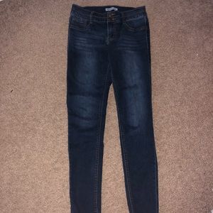 dark denim skinny jeans